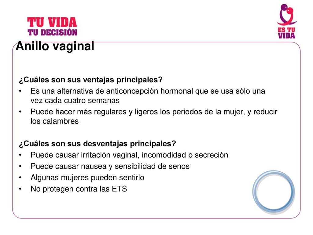 Ventajas del anillo anticonceptivo sales